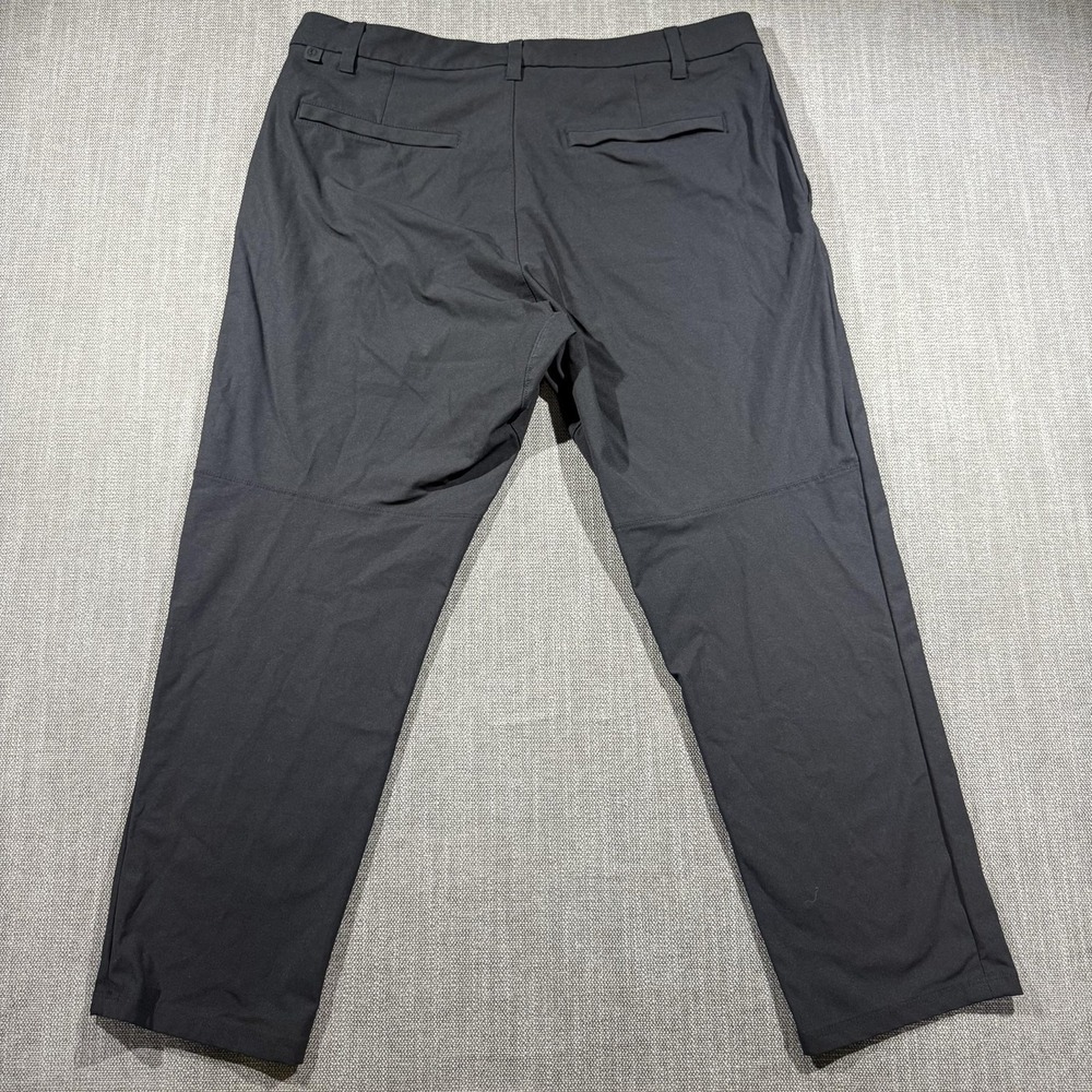Lululemon Pants Mens 35x28 Black Stretch Chino Golf Casual Travel Office - Picture 5 of 7